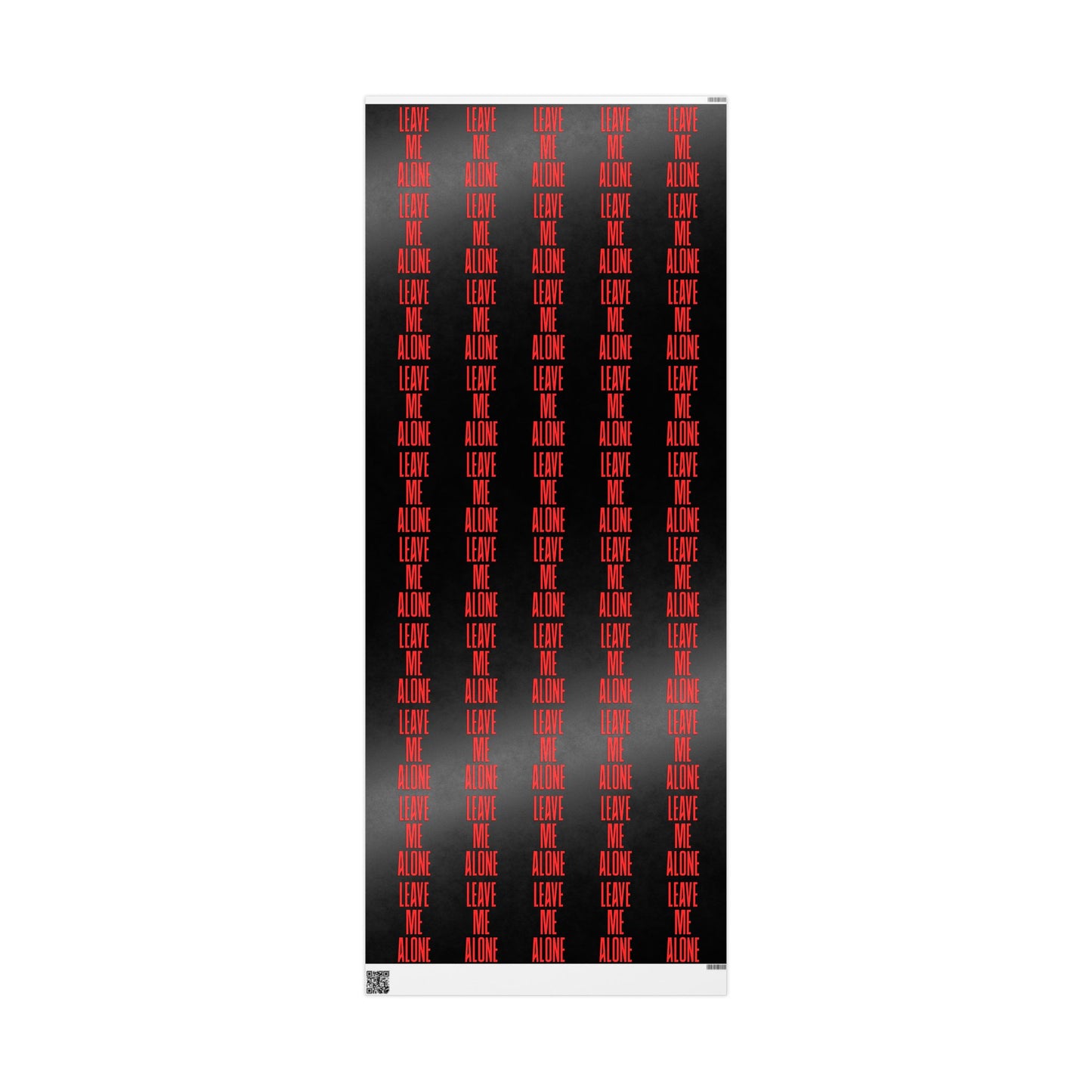 Wrapping Paper Roll — Black with Red Barcode Stripe Pattern, Modern Gift Wrap for Birthdays & Holidays