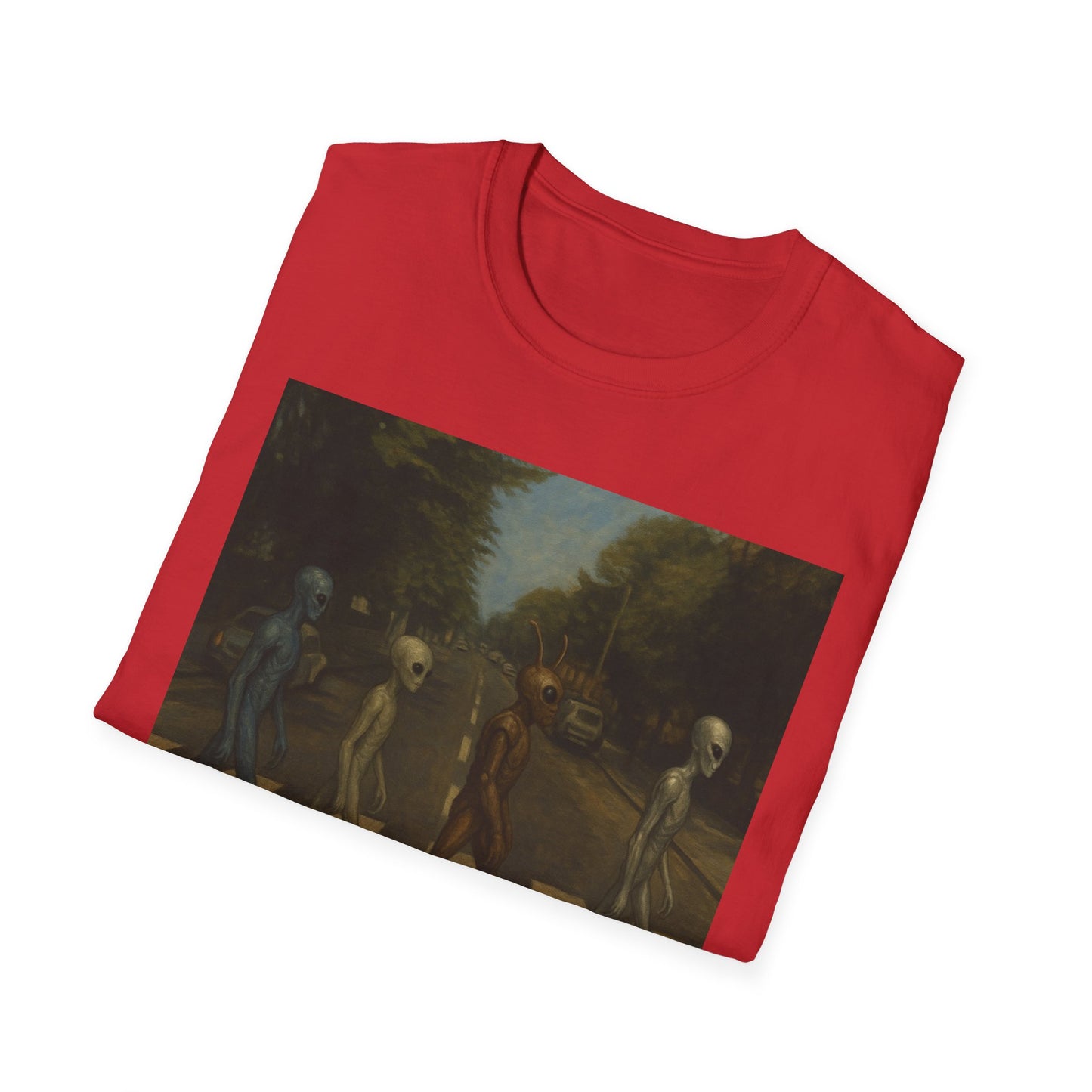 Alien Abbey Road T‑Shirt — Retro Beatles-Inspired Sci‑Fi Band Tee