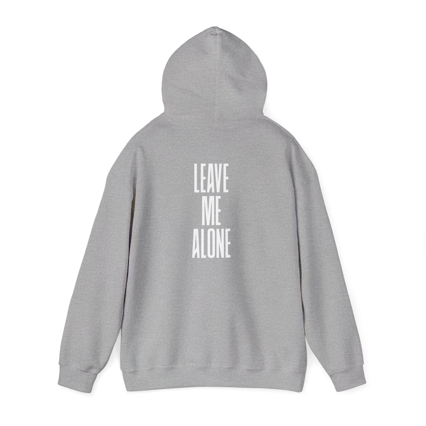 Hoodie - 'Leave Me Alone' Minimalist Black Graphic Hoodie