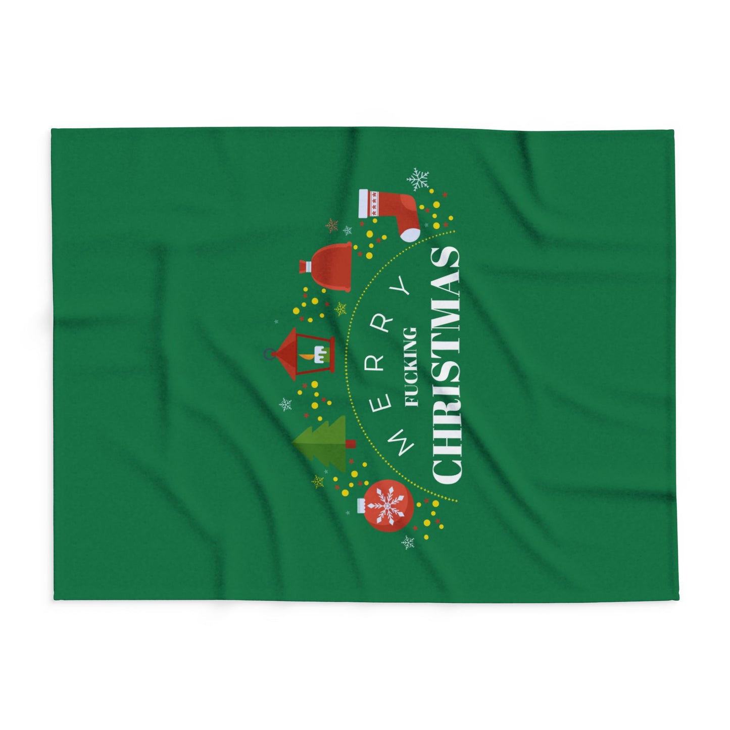 Christmas Fleece Blanket — "Merry F***ing Christmas" Holiday Throw