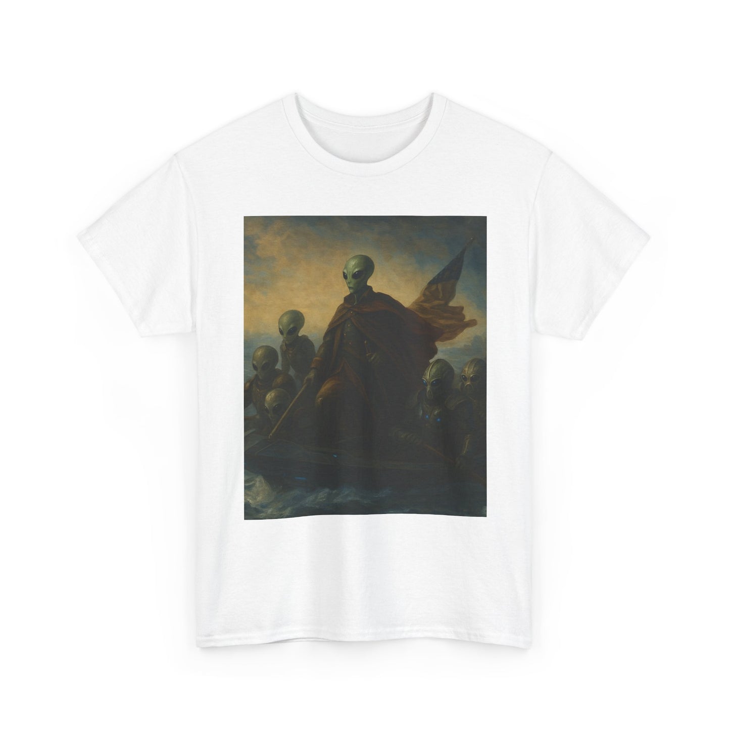 Vintage Washington Crossing Tee — Revolutionary War Painting Graphic T‑Shirt