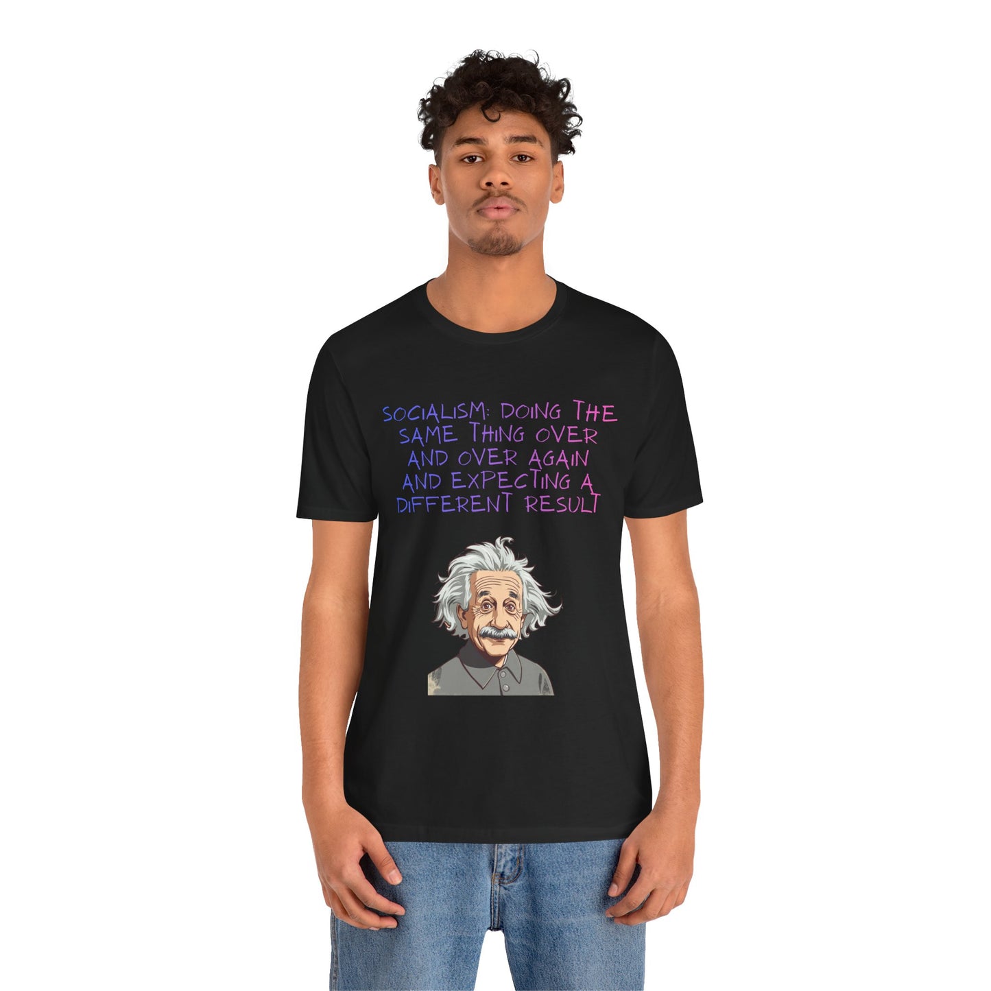 Einstein Graphic Tee — "Doing the Same Thing Over and Over" Funny Science T‑Shirt