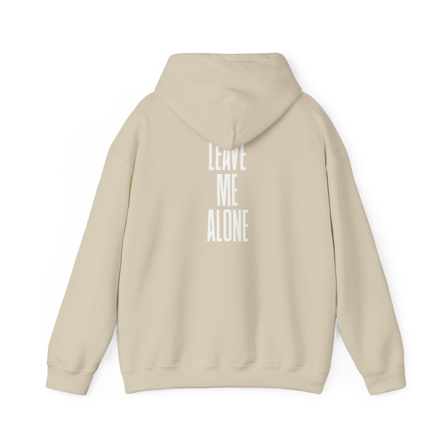 Hoodie - 'Leave Me Alone' Minimalist Black Graphic Hoodie