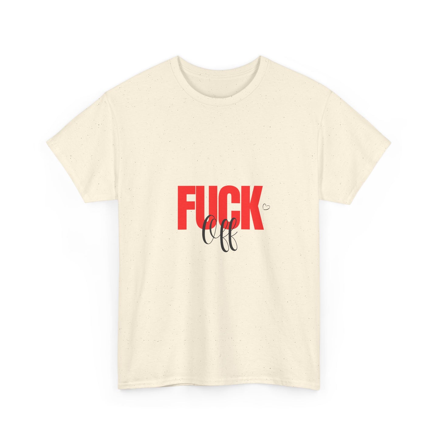 Graphic Tee — Bold 'FUCK' Red Block Letter Tee with Script Accent