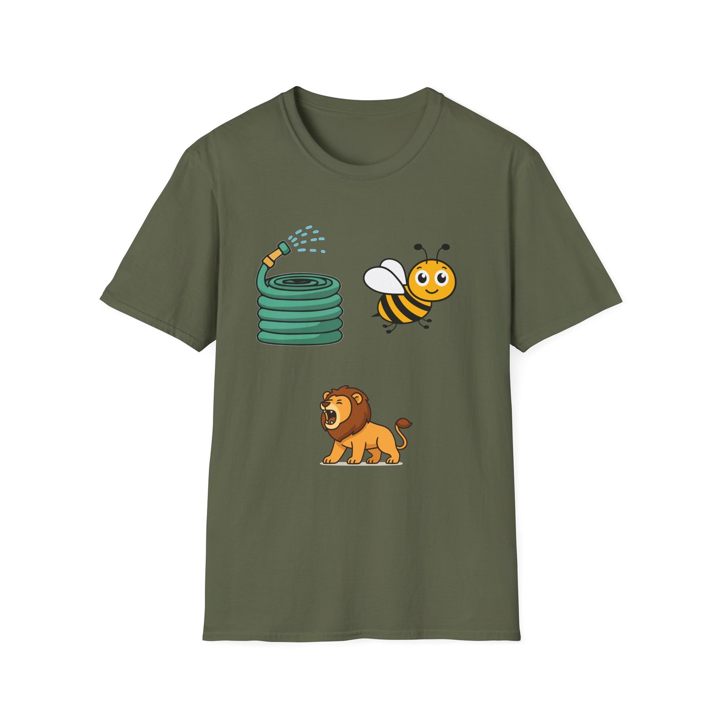 Bee Hose Lion T-Shirt — Cute Pun Garden Tee