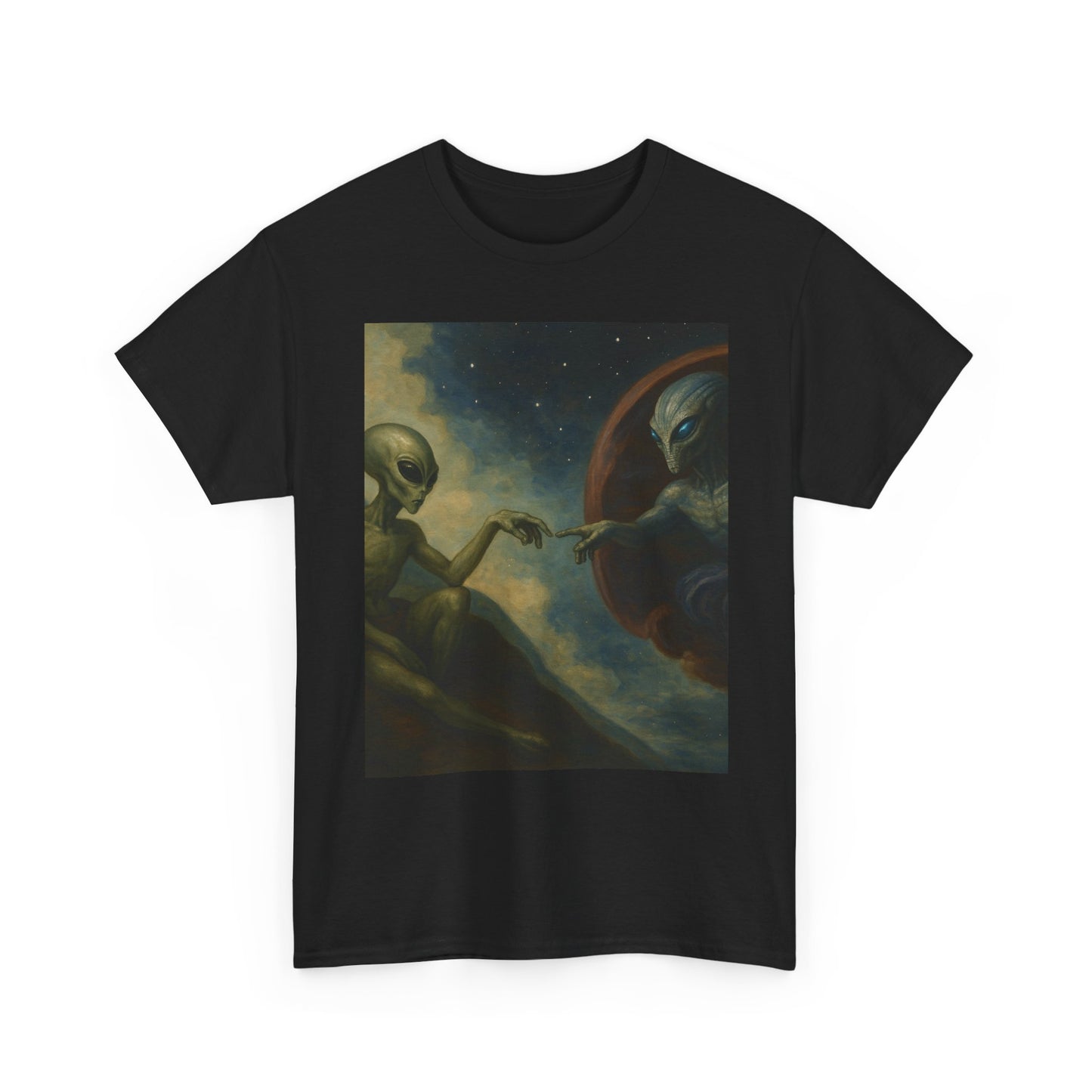 Alien Creation T-Shirt — Retro Cosmic Art Tee
