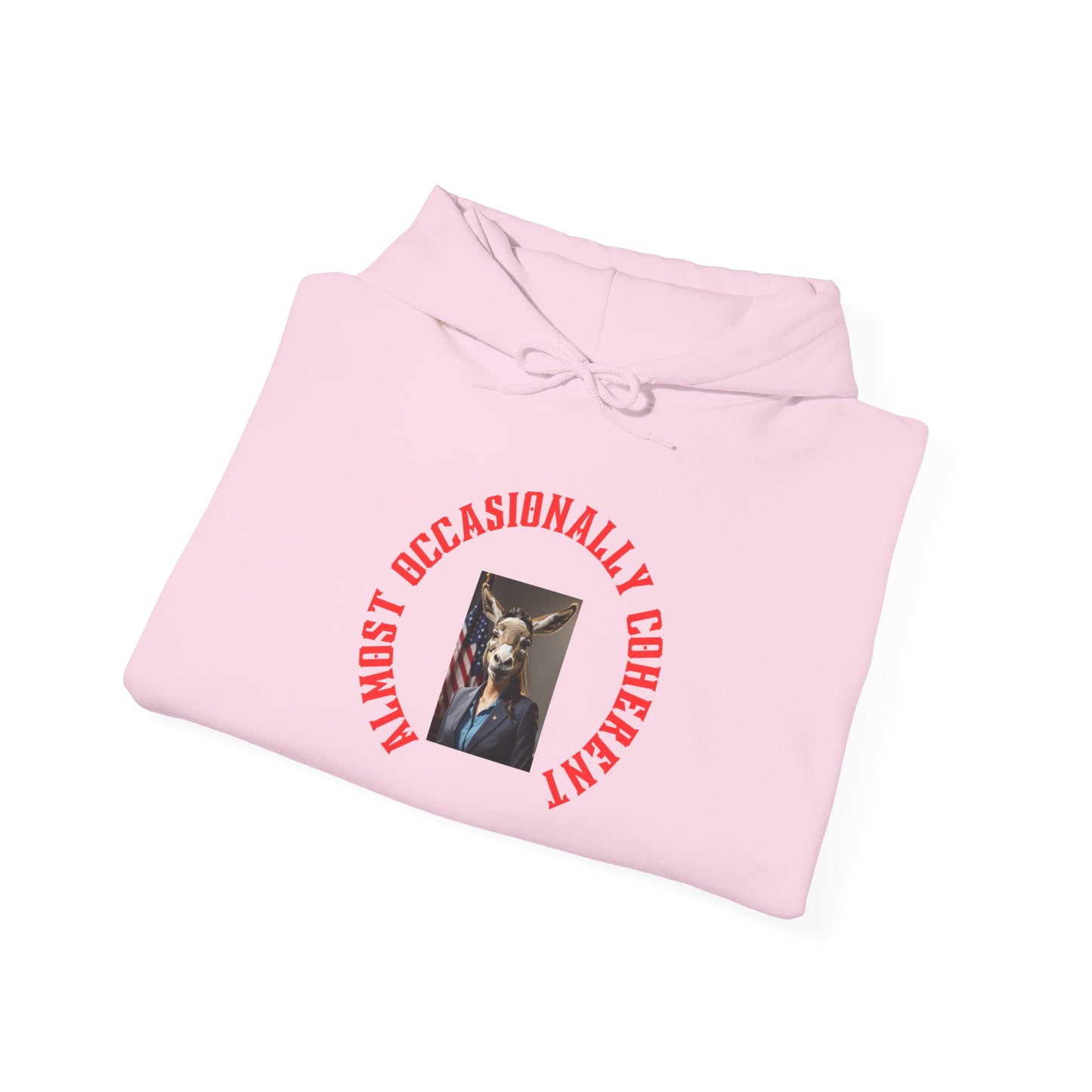 Hoodie — 'AOC' Graphic Pullover with Retro Photo