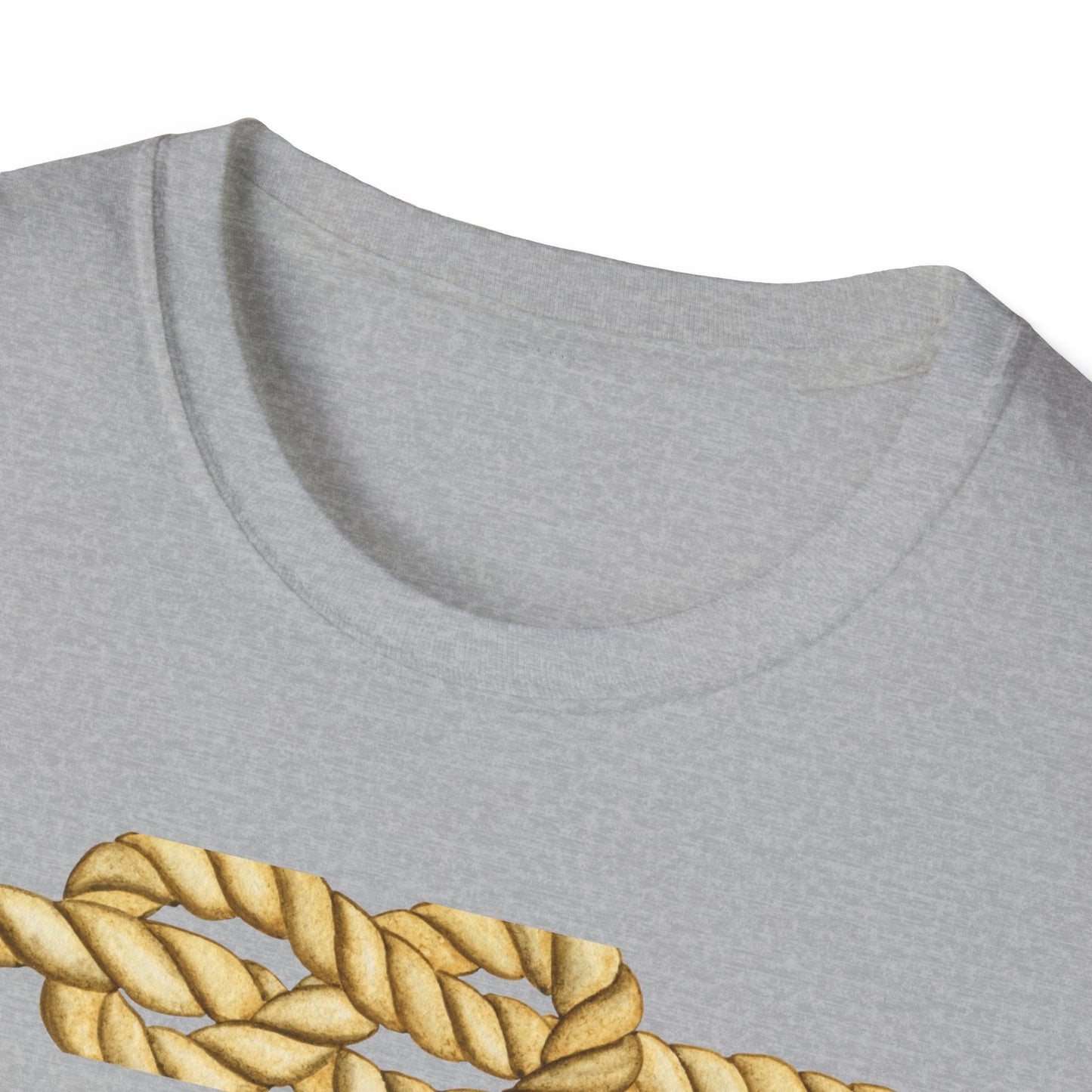 N Letter Graphic T-Shirt — Nautical Rope & Arcade Gamer Design