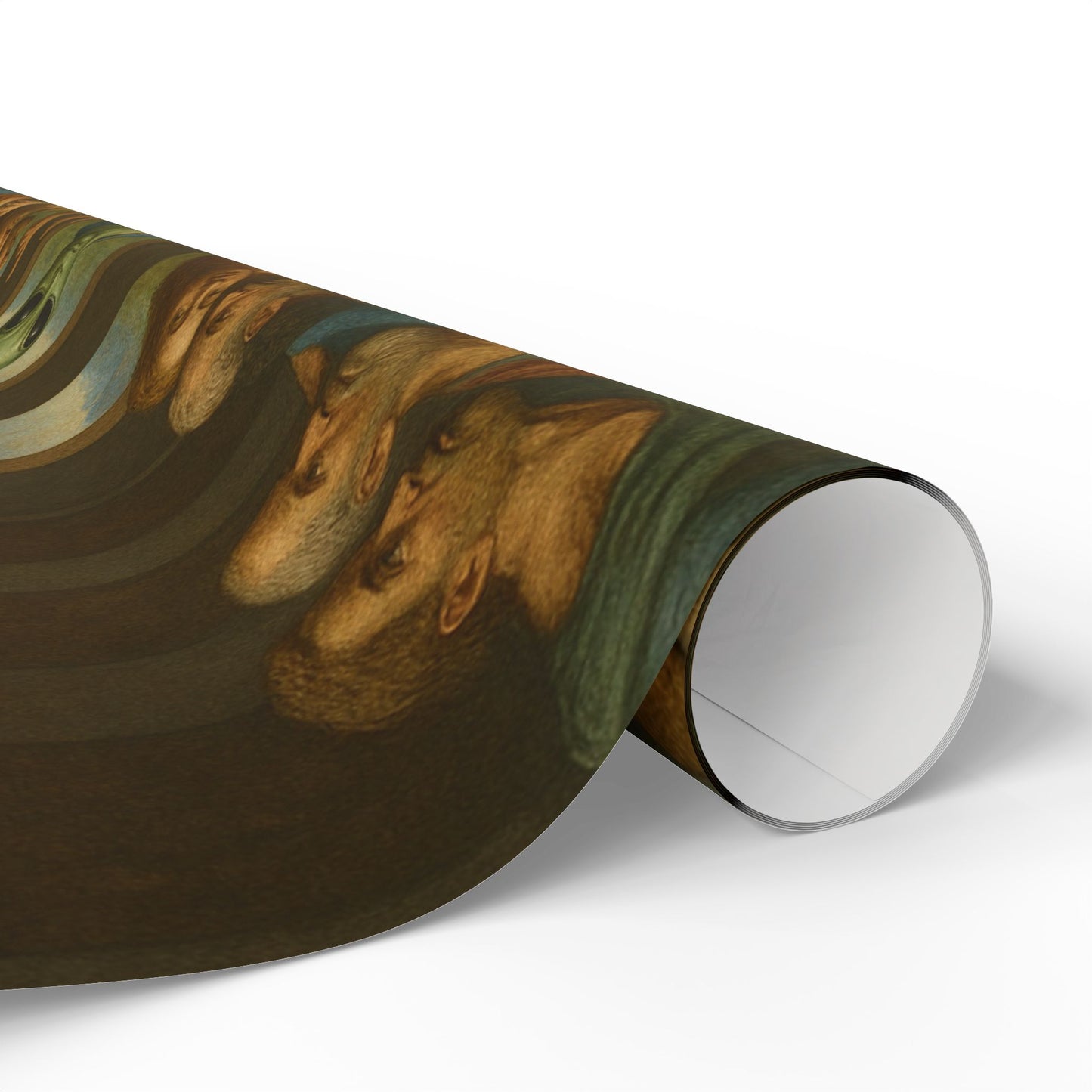 Renaissance Portraits Wrapping Paper Roll — Vintage Oil Painting Gift Wrap