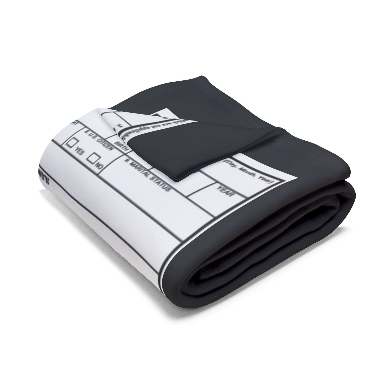 Arctic Fleece Blanket — Minimalist Form Document Print Cozy Throw