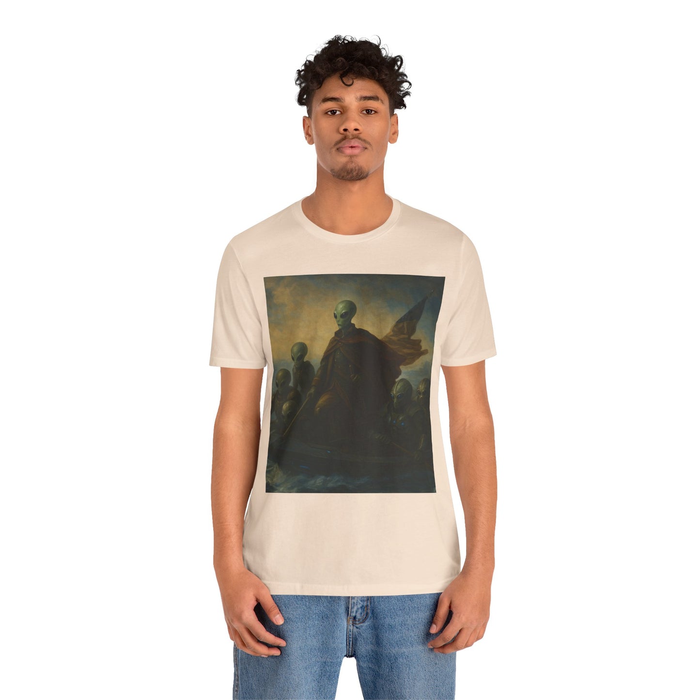 Alien Patriots Tee — Vintage UFO Colonial Flag T-Shirt