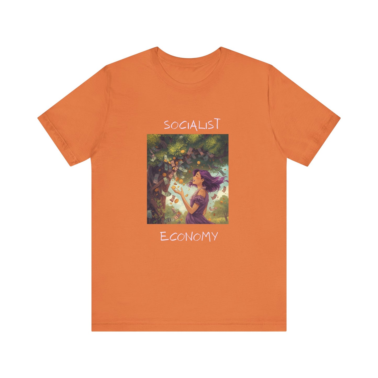 Socialist Economy Graphic Tee — Whimsical Nature Illustration T-Shirt