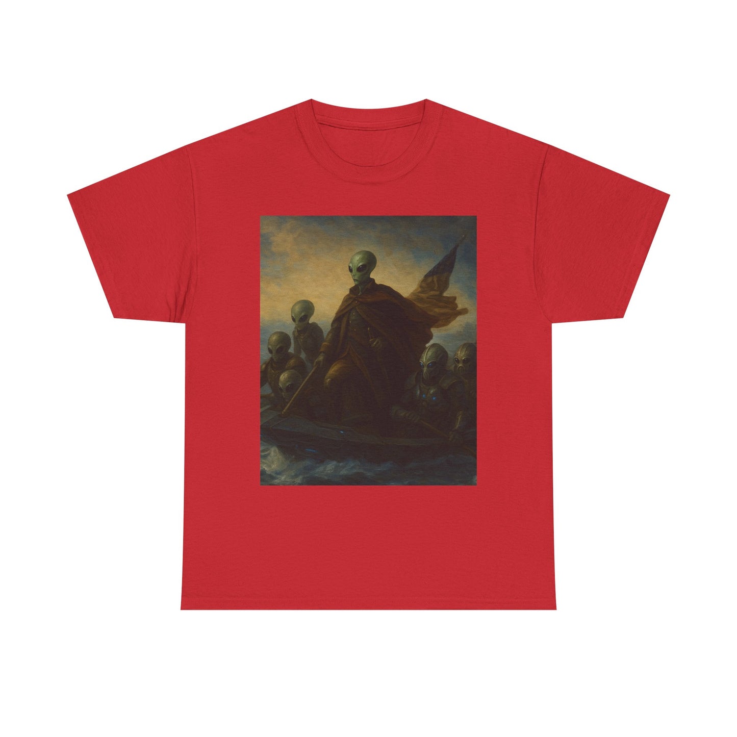 Vintage Washington Crossing Tee — Revolutionary War Painting Graphic T‑Shirt