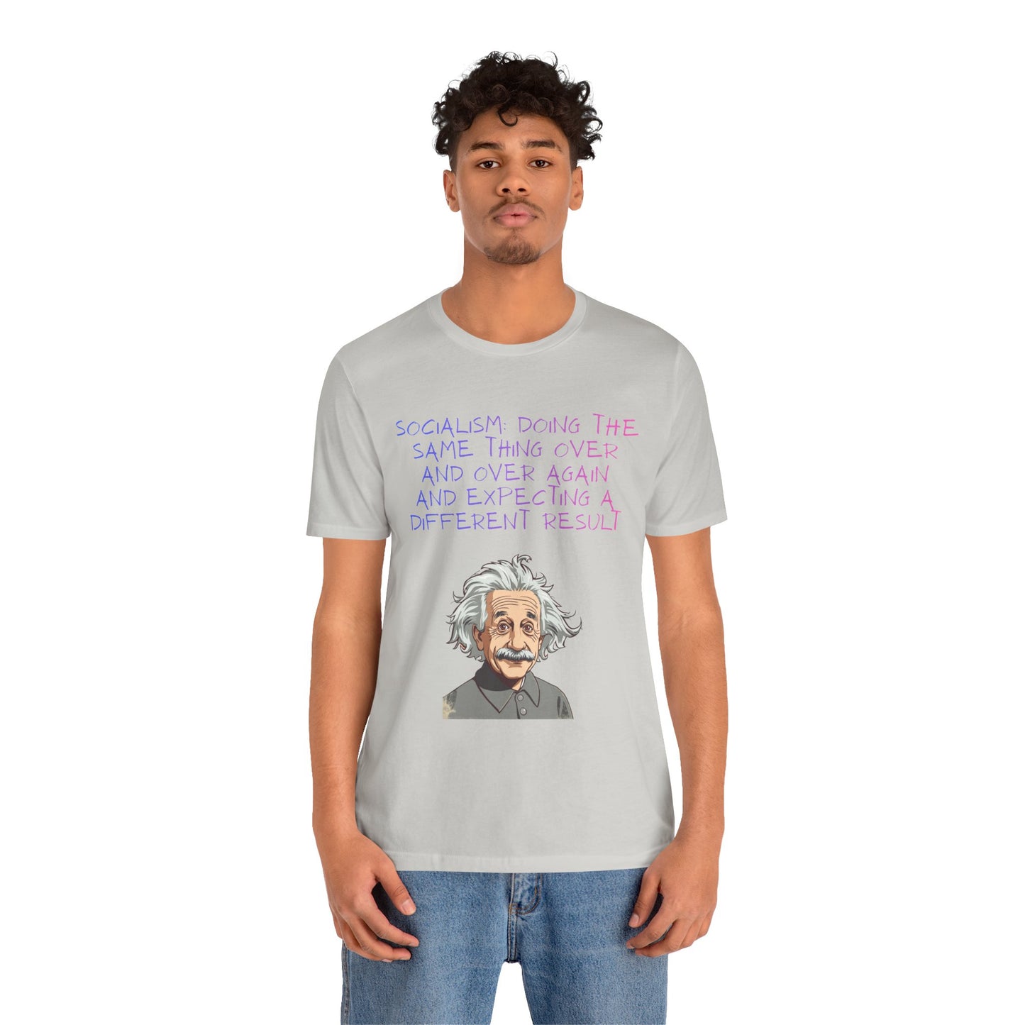 Einstein Graphic Tee — "Doing the Same Thing Over and Over" Funny Science T‑Shirt