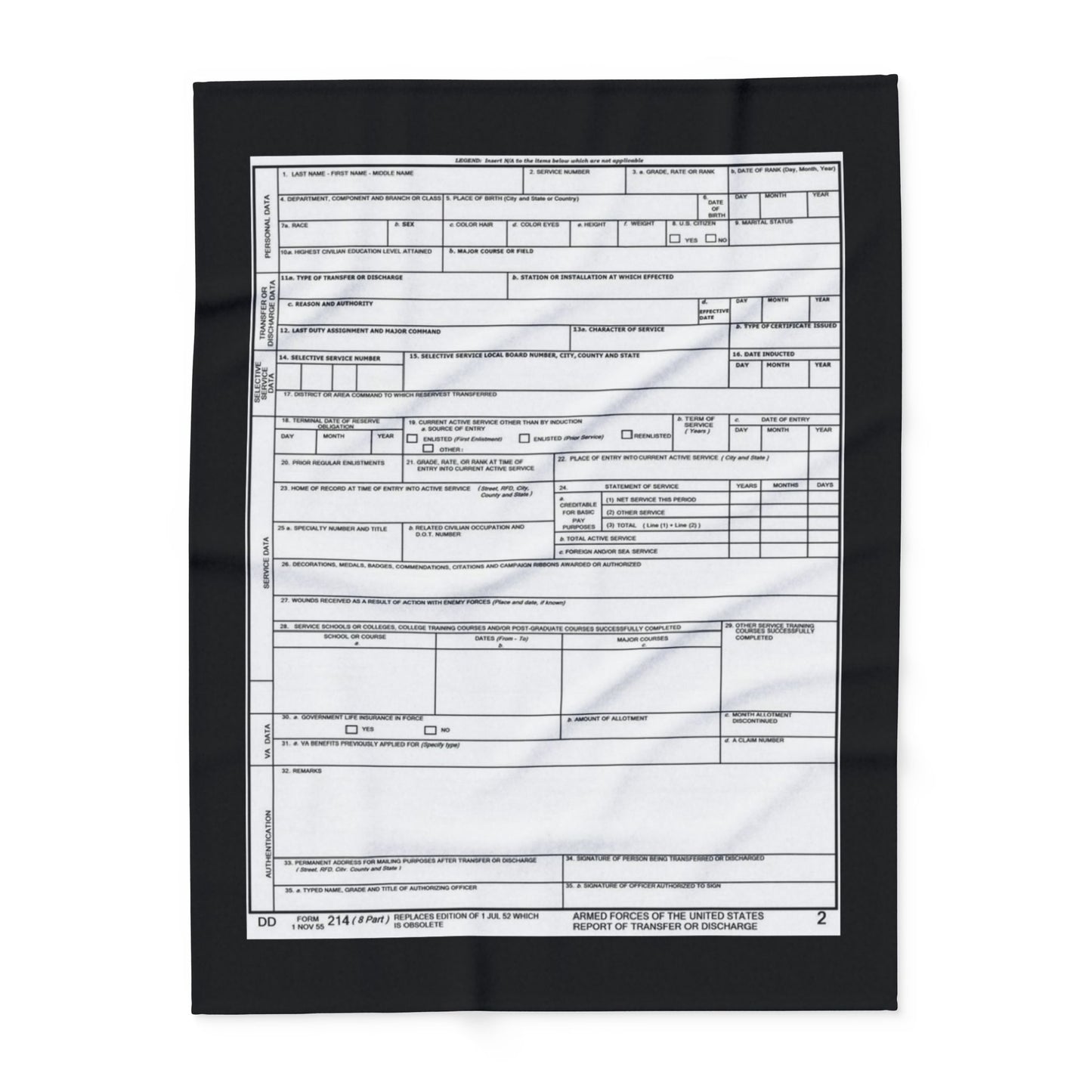 Arctic Fleece Blanket — Minimalist Form Document Print Cozy Throw