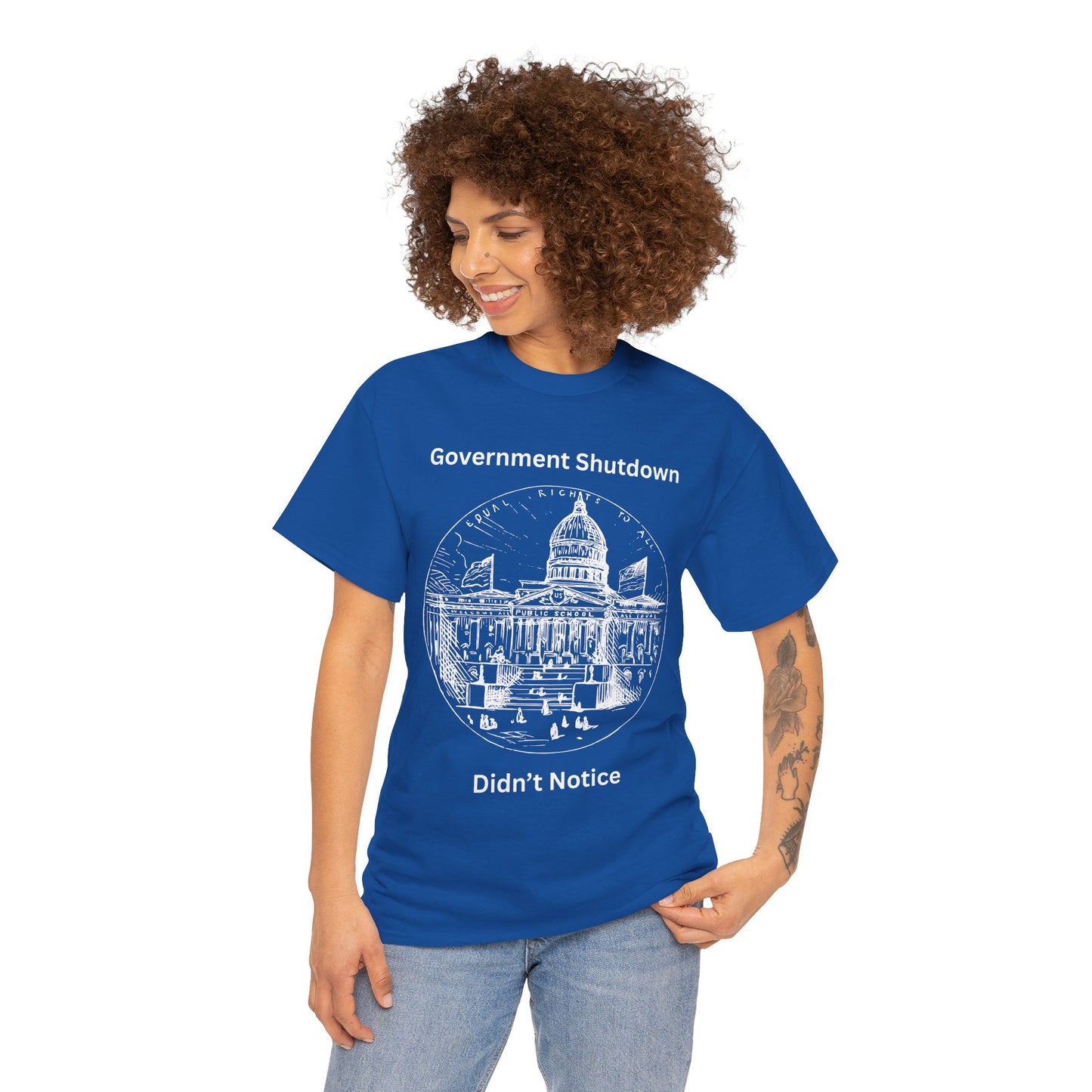 Government Shutdown Didn't Notice T-Shirt — Capitol Graphic Political Humor Tee