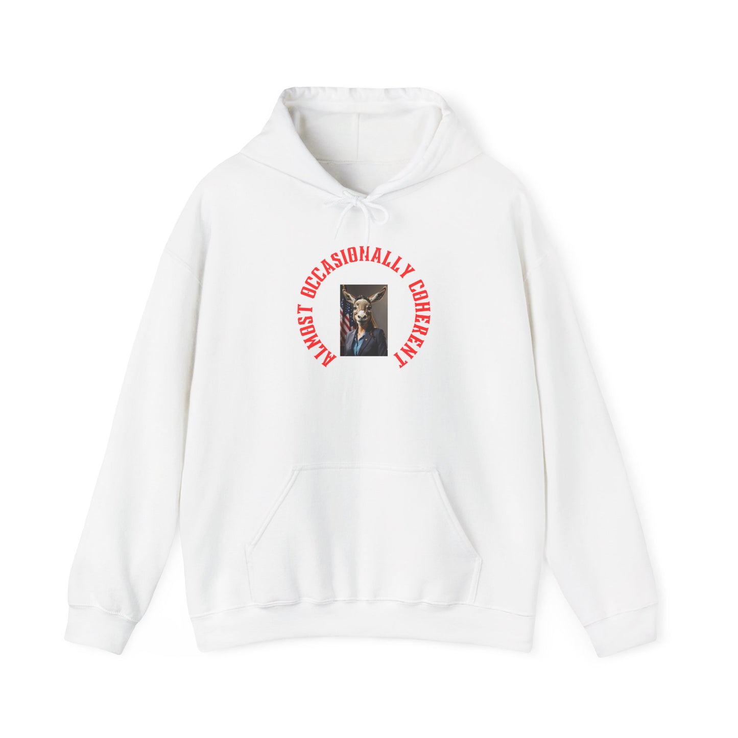Hoodie — 'AOC' Graphic Pullover with Retro Photo