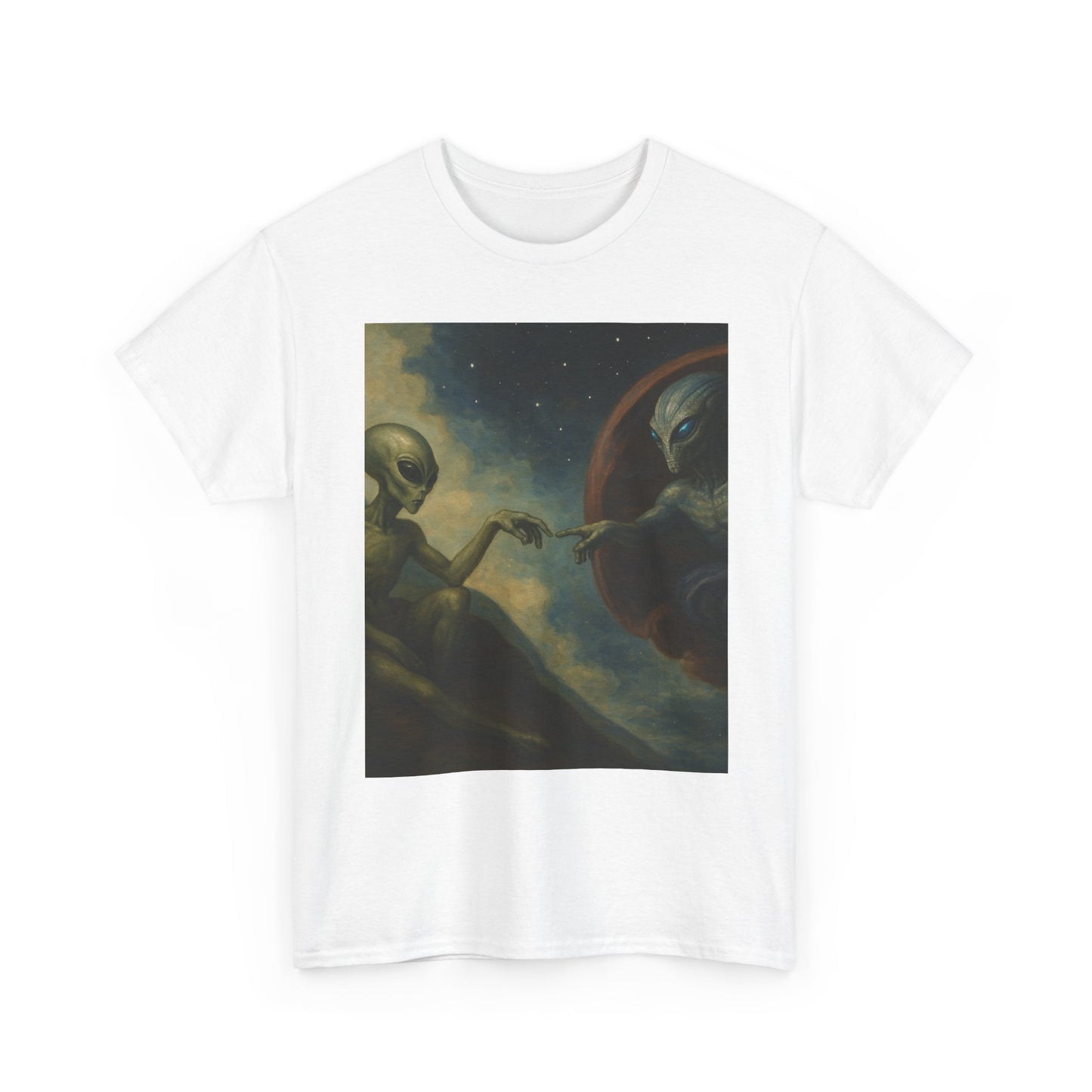 Alien Creation T-Shirt — Retro Cosmic Art Tee