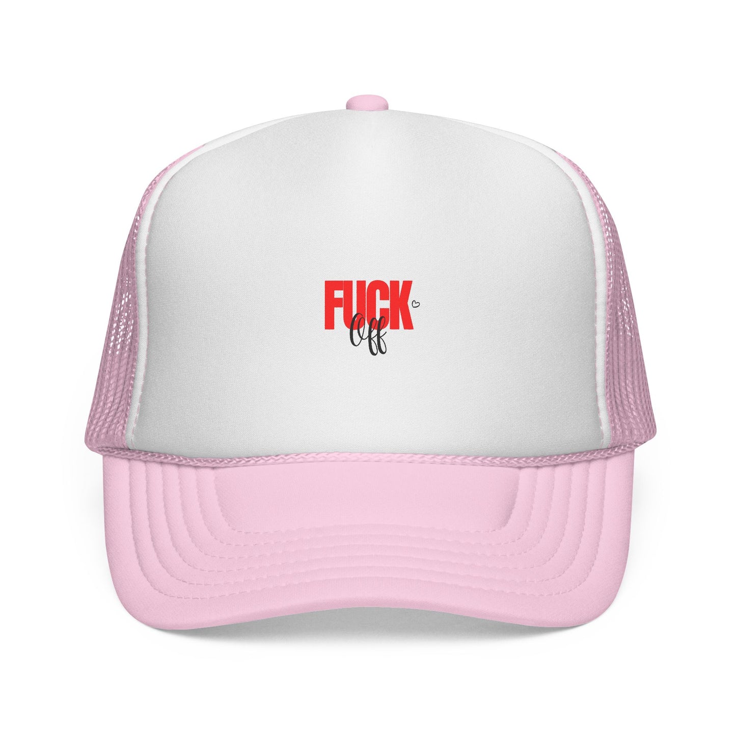 Trucker Cap — Distressed Red 'F***' Logo Mesh Hat