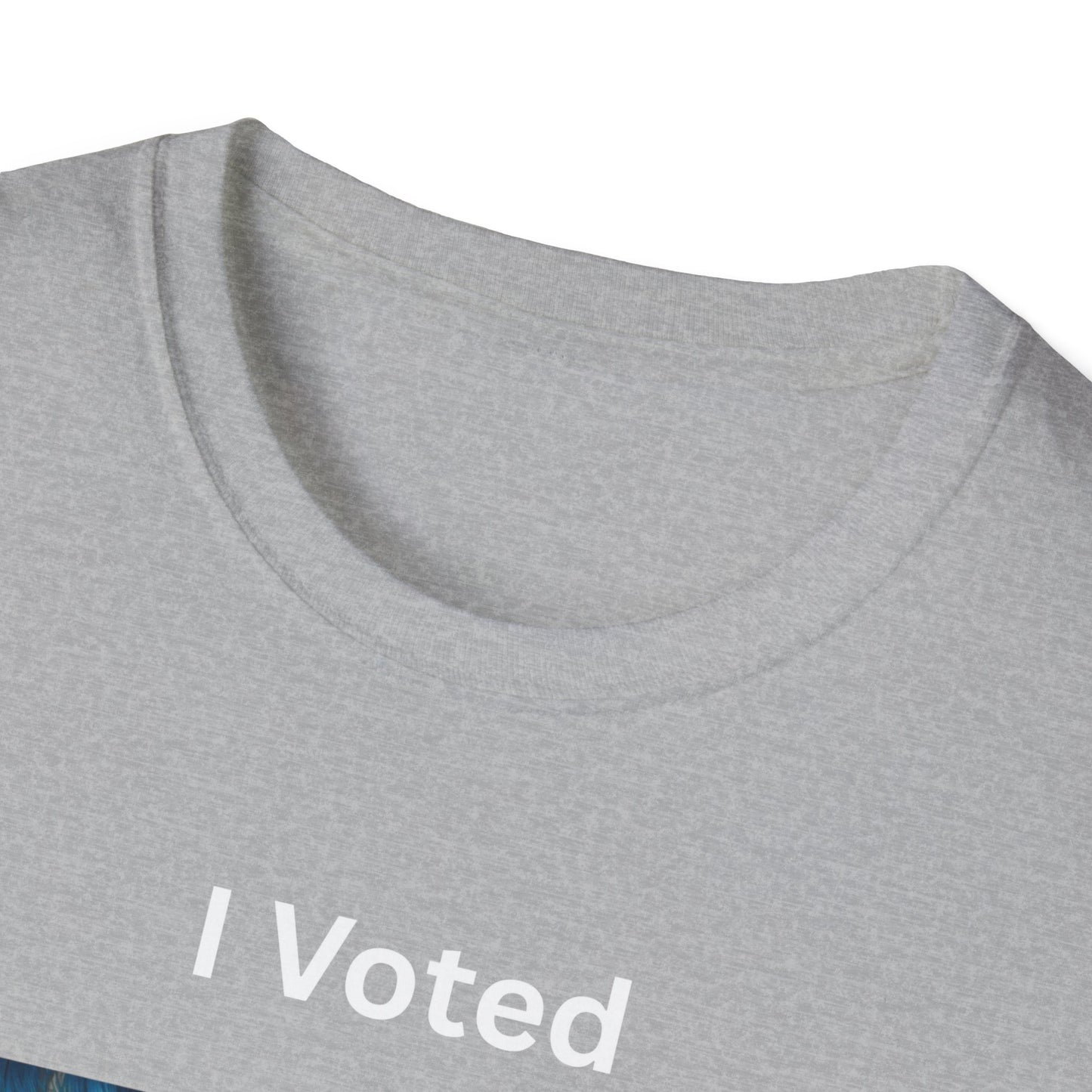 I Voted For This Graphic T-Shirt — Blue Hair Portrait Collage Tee