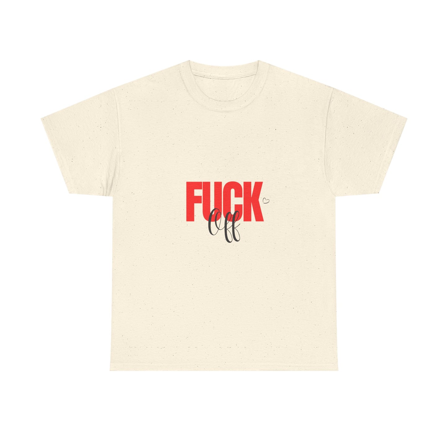 Graphic Tee — Bold 'FUCK' Red Block Letter Tee with Script Accent