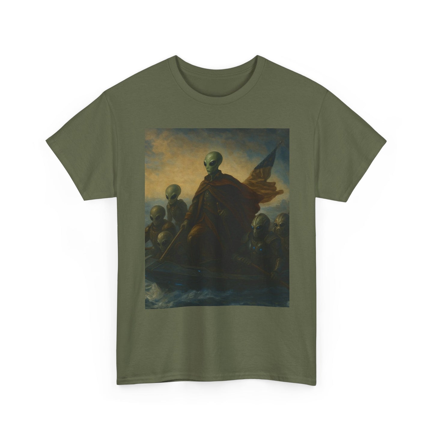 Vintage Washington Crossing Tee — Revolutionary War Painting Graphic T‑Shirt