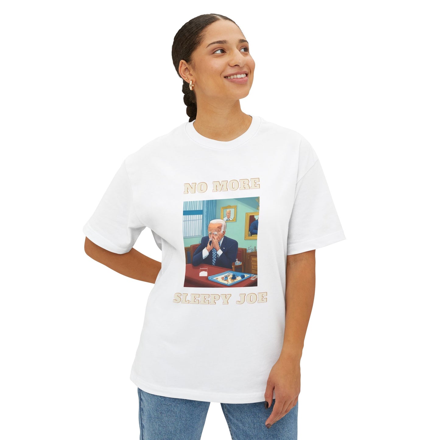 Political Statement Tee – "No More Sleepy Joe" Graphic Shirt