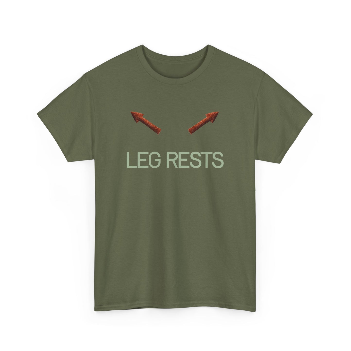 Leg Rests T‑Shirt — Funny Directional Arrow Tee