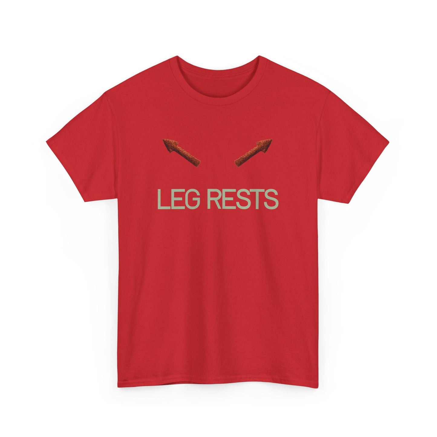 Leg Rests T‑Shirt — Funny Directional Arrow Tee