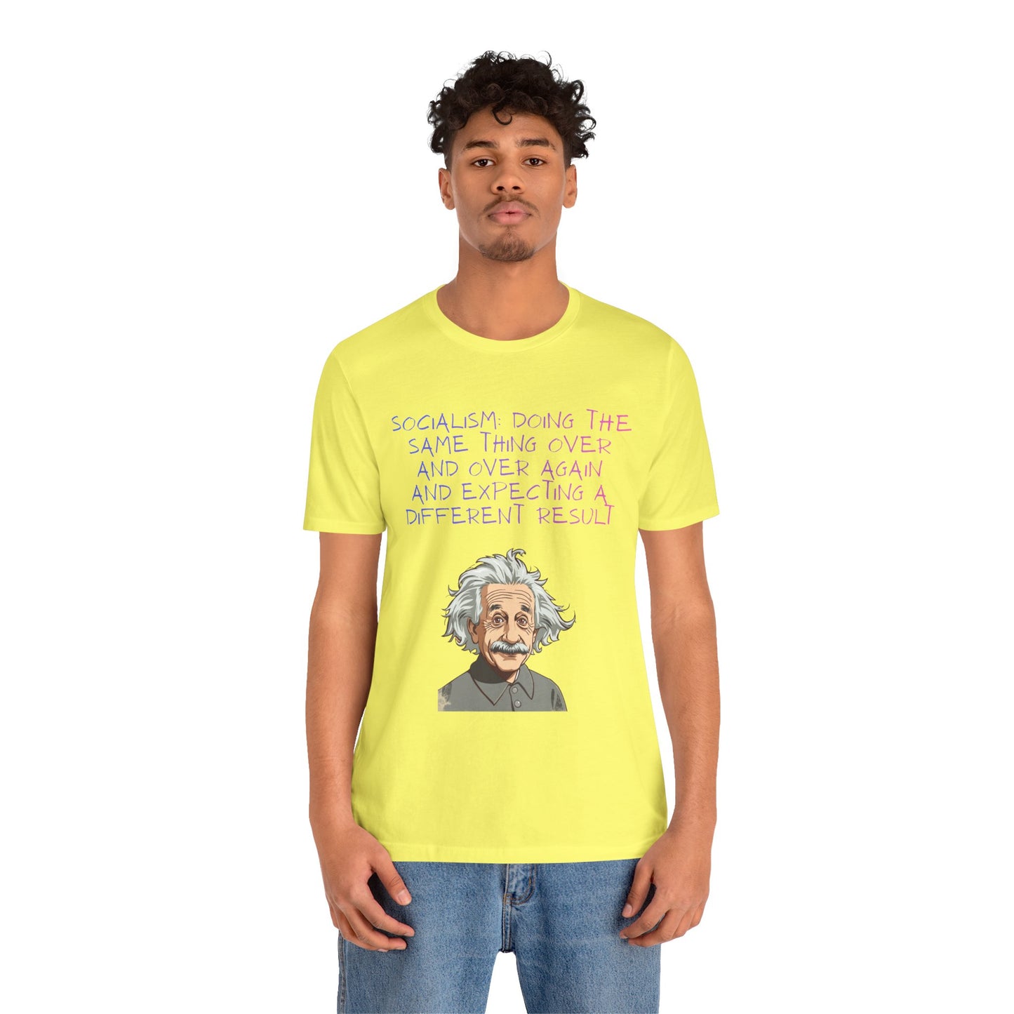 Einstein Graphic Tee — "Doing the Same Thing Over and Over" Funny Science T‑Shirt