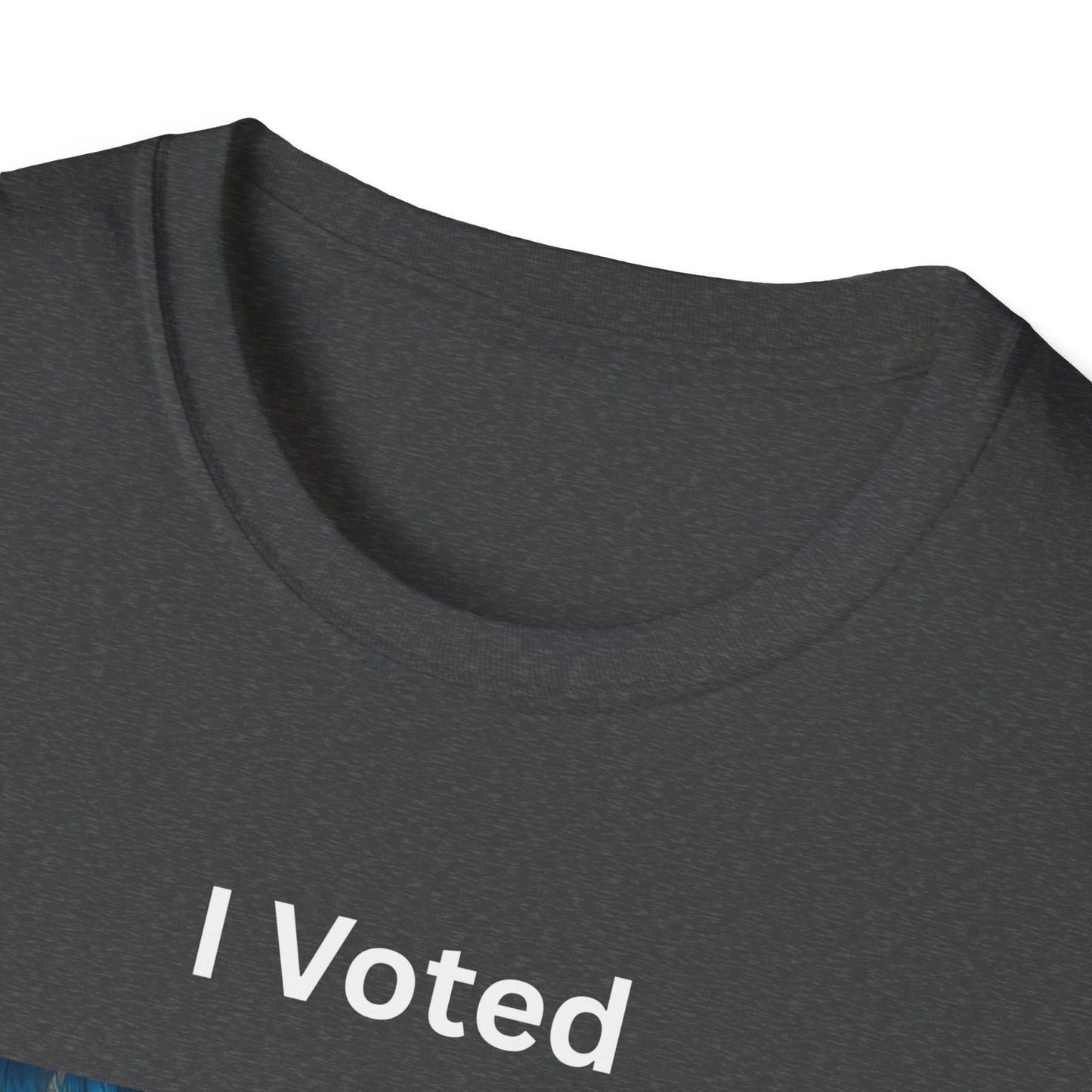 I Voted For This Graphic T-Shirt — Blue Hair Portrait Collage Tee