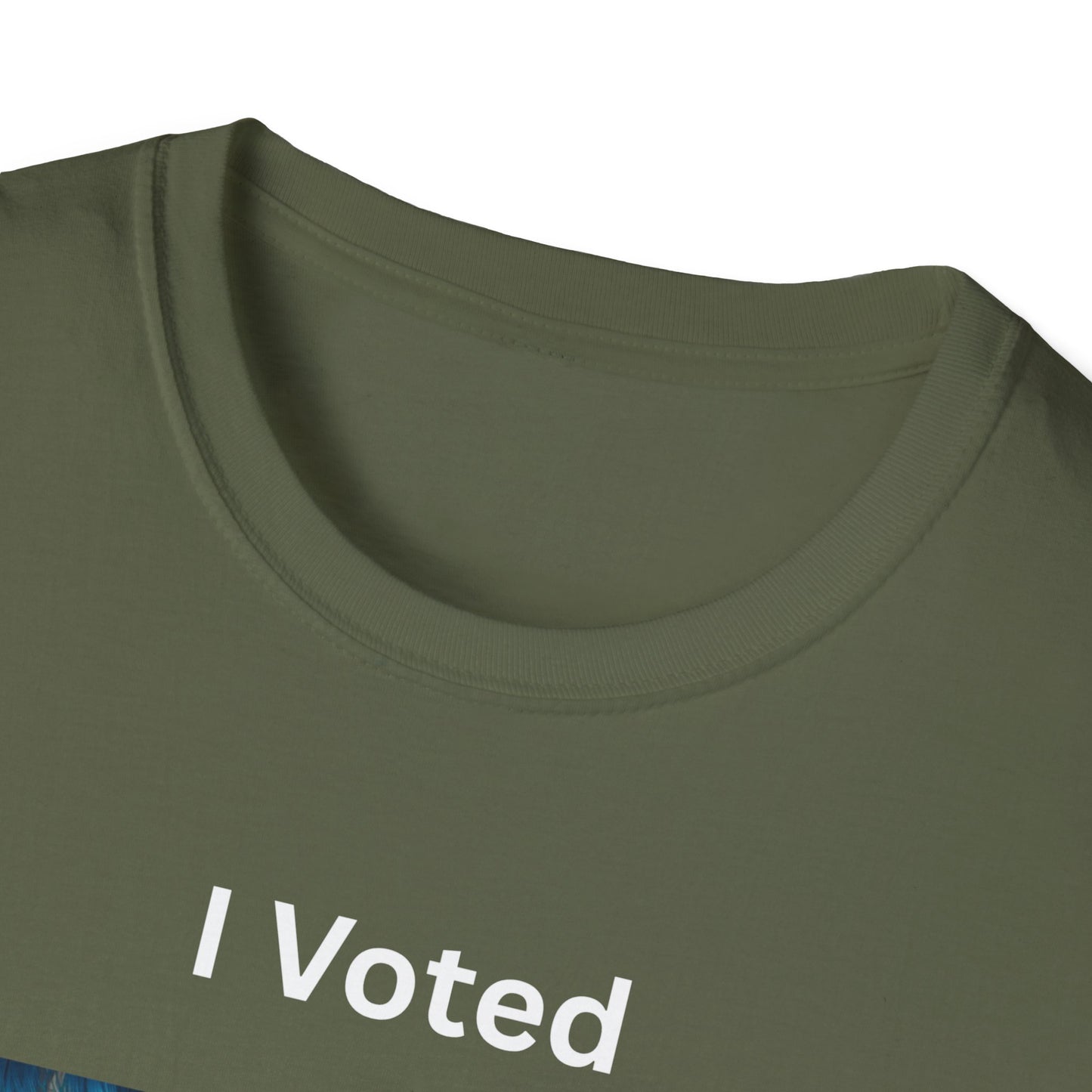 I Voted For This Graphic T-Shirt — Blue Hair Portrait Collage Tee