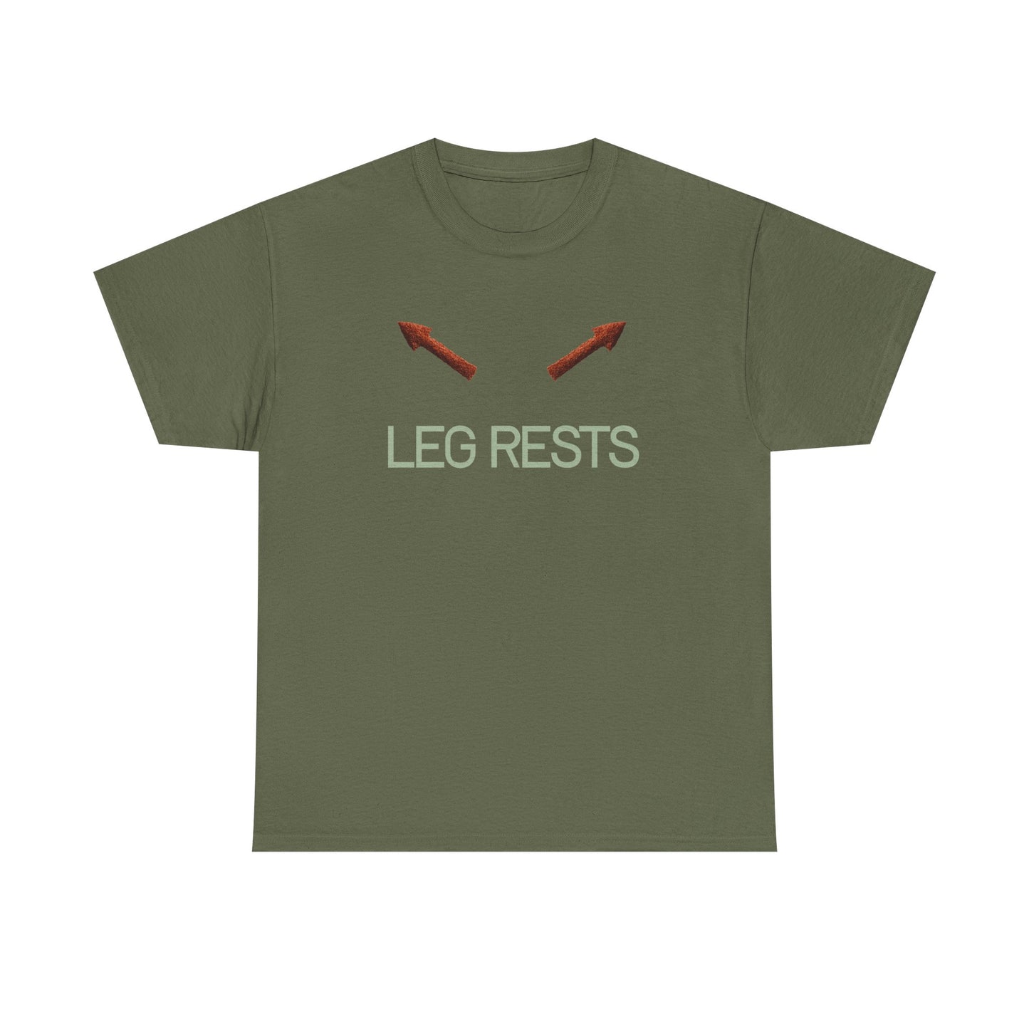 Leg Rests T‑Shirt — Funny Directional Arrow Tee