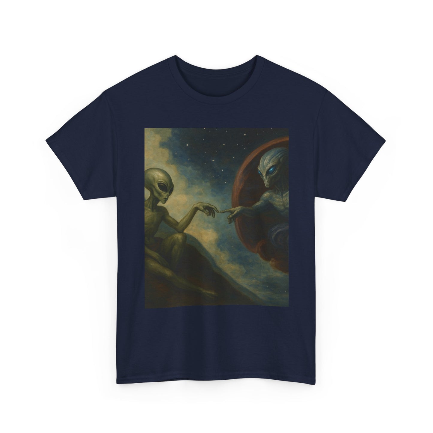 Alien Creation T-Shirt — Retro Cosmic Art Tee