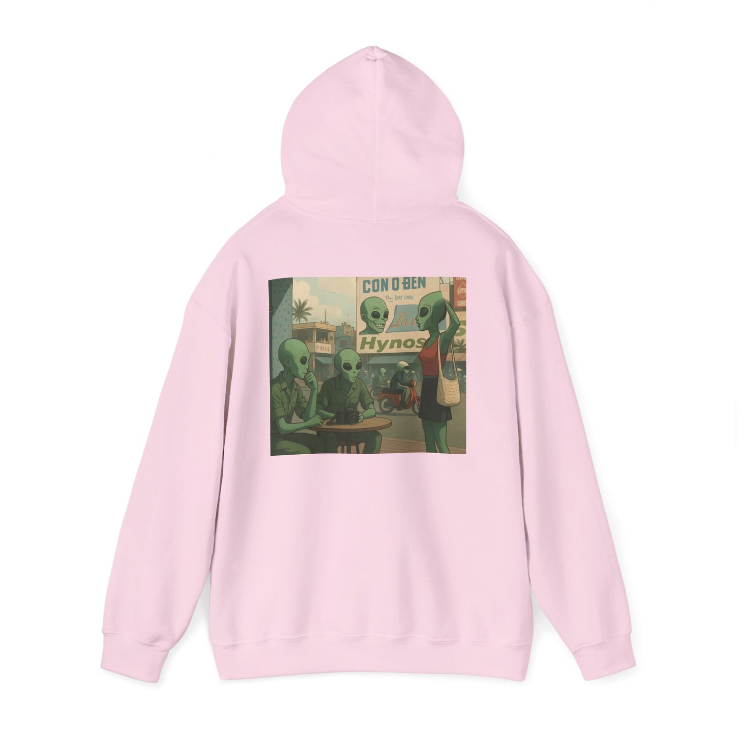 Alien Full Metal Jacket Hoodie – Retro Cartoon Extraterrestrial Scene Sweatshirt