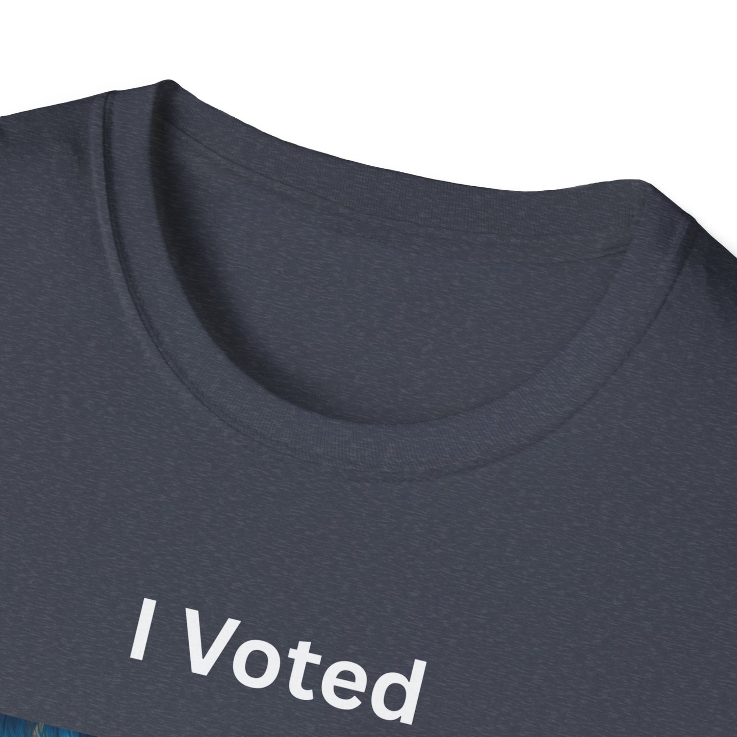 I Voted For This Graphic T-Shirt — Blue Hair Portrait Collage Tee