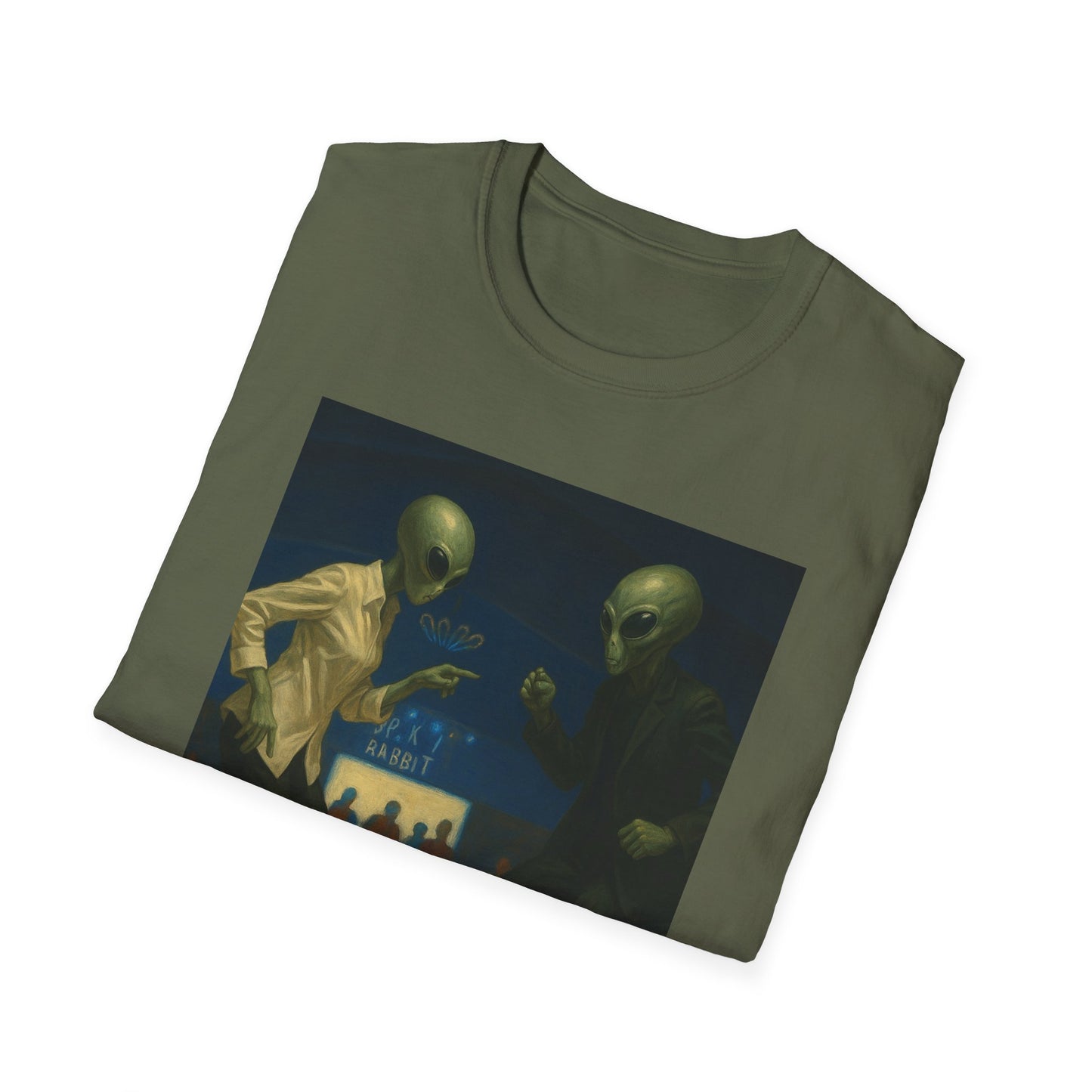 Alien Pulp Fiction T-Shirt — Retro Extraterrestrial Illustration Tee