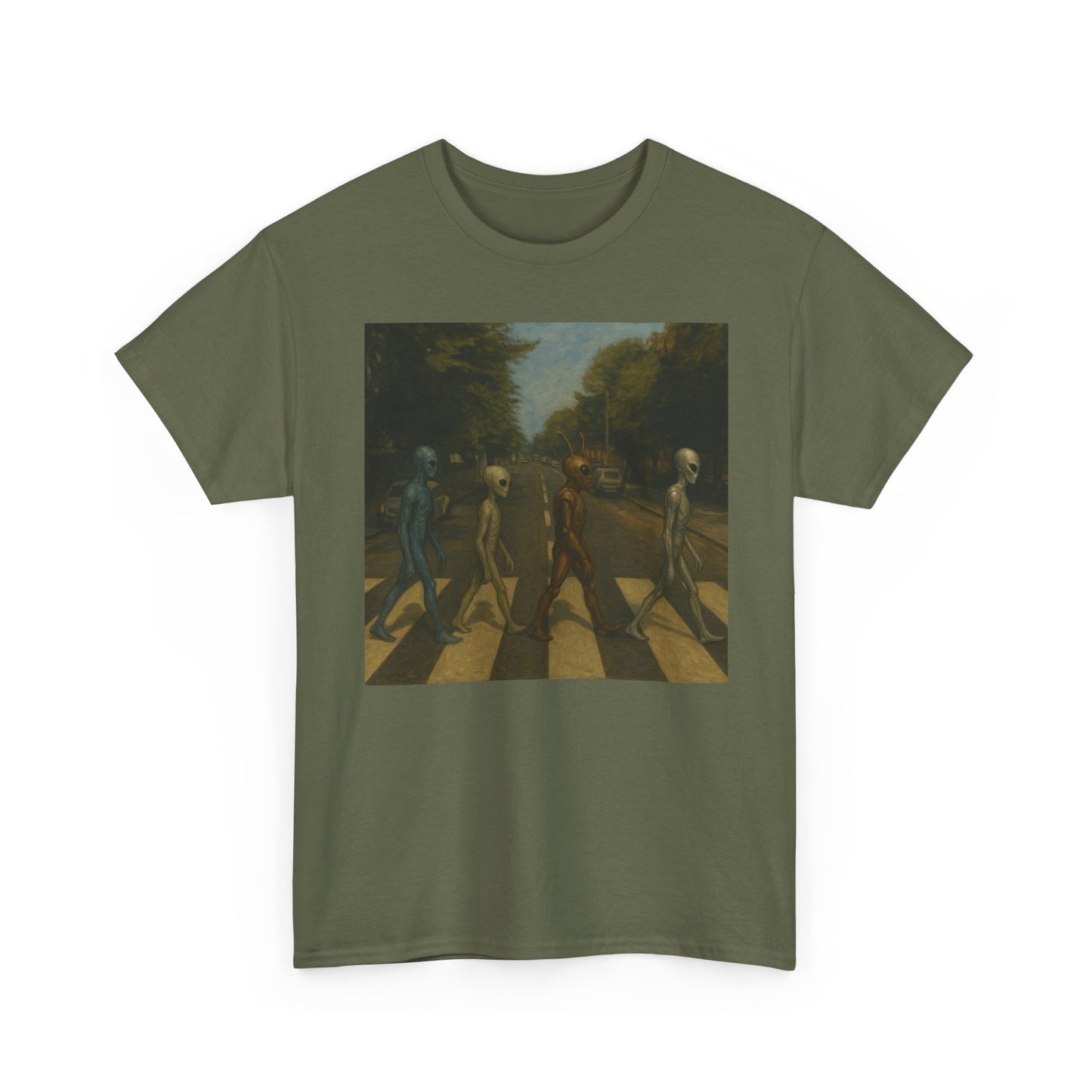 T-Shirt — Retro Abbey Road Skull Crossing Graphic Tee