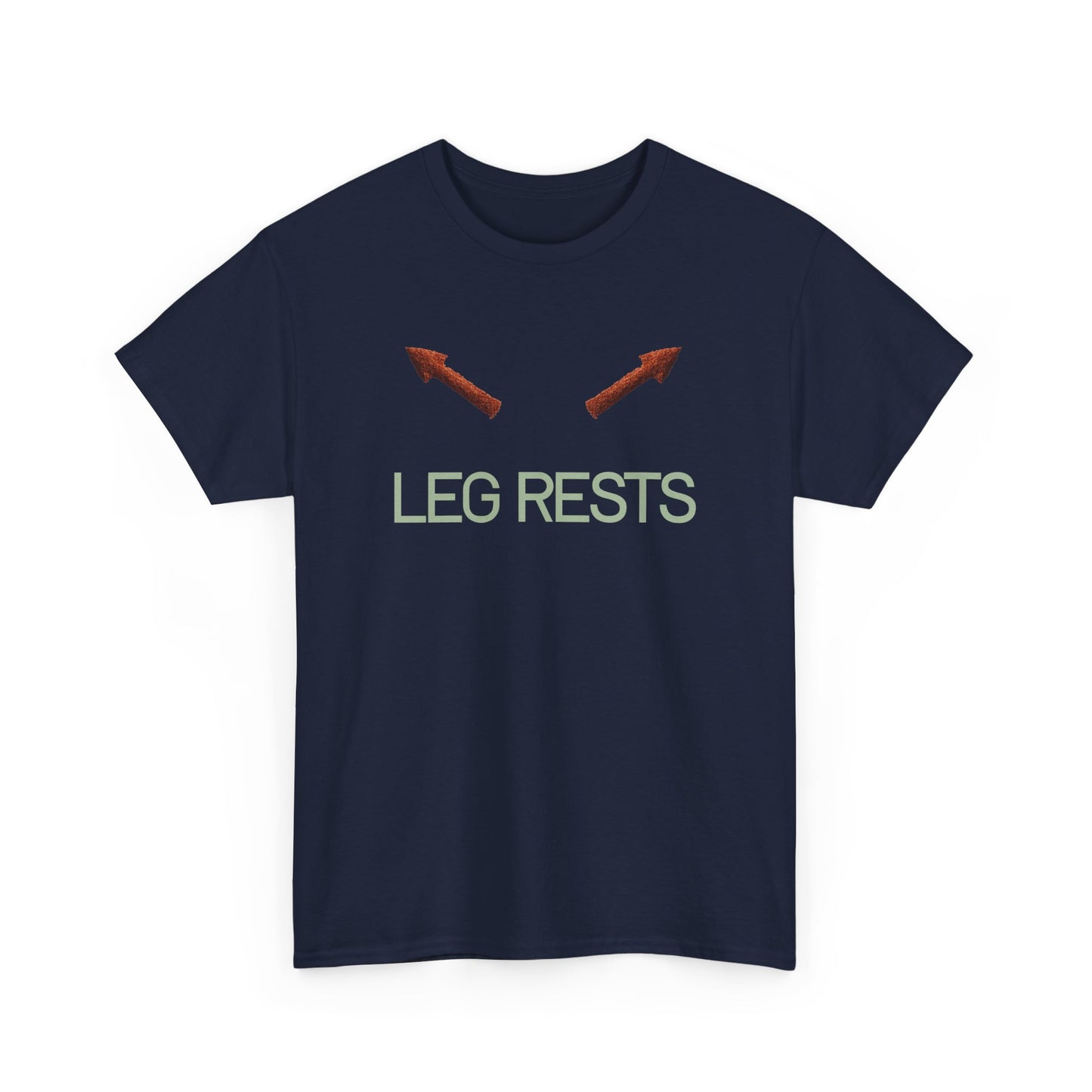 Leg Rests T‑Shirt — Funny Directional Arrow Tee