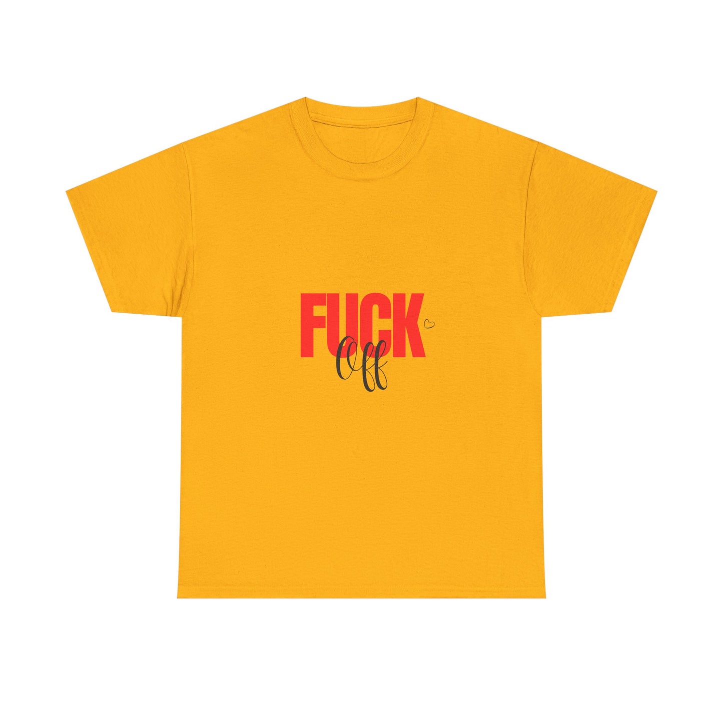 Graphic Tee — Bold 'FUCK' Red Block Letter Tee with Script Accent