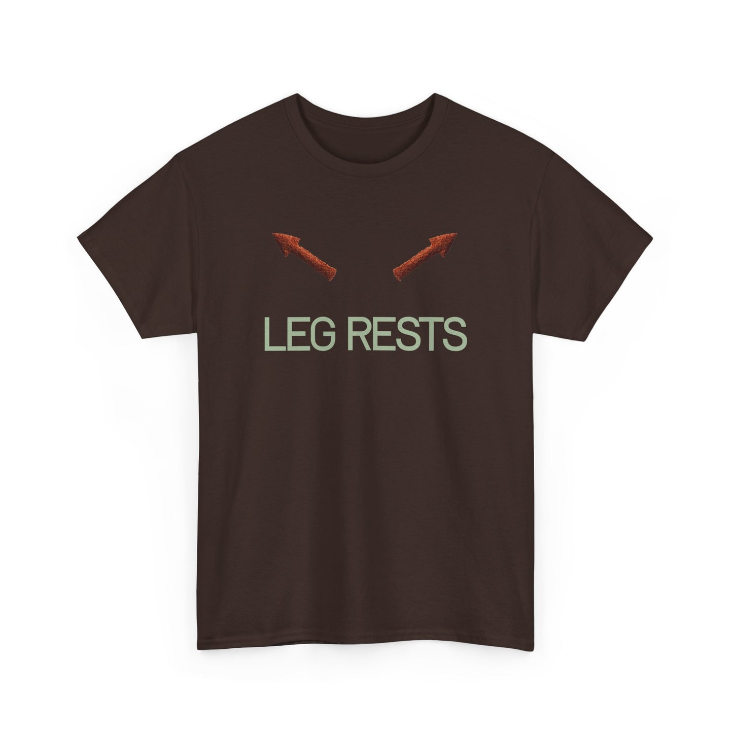 Leg Rests T‑Shirt — Funny Directional Arrow Tee