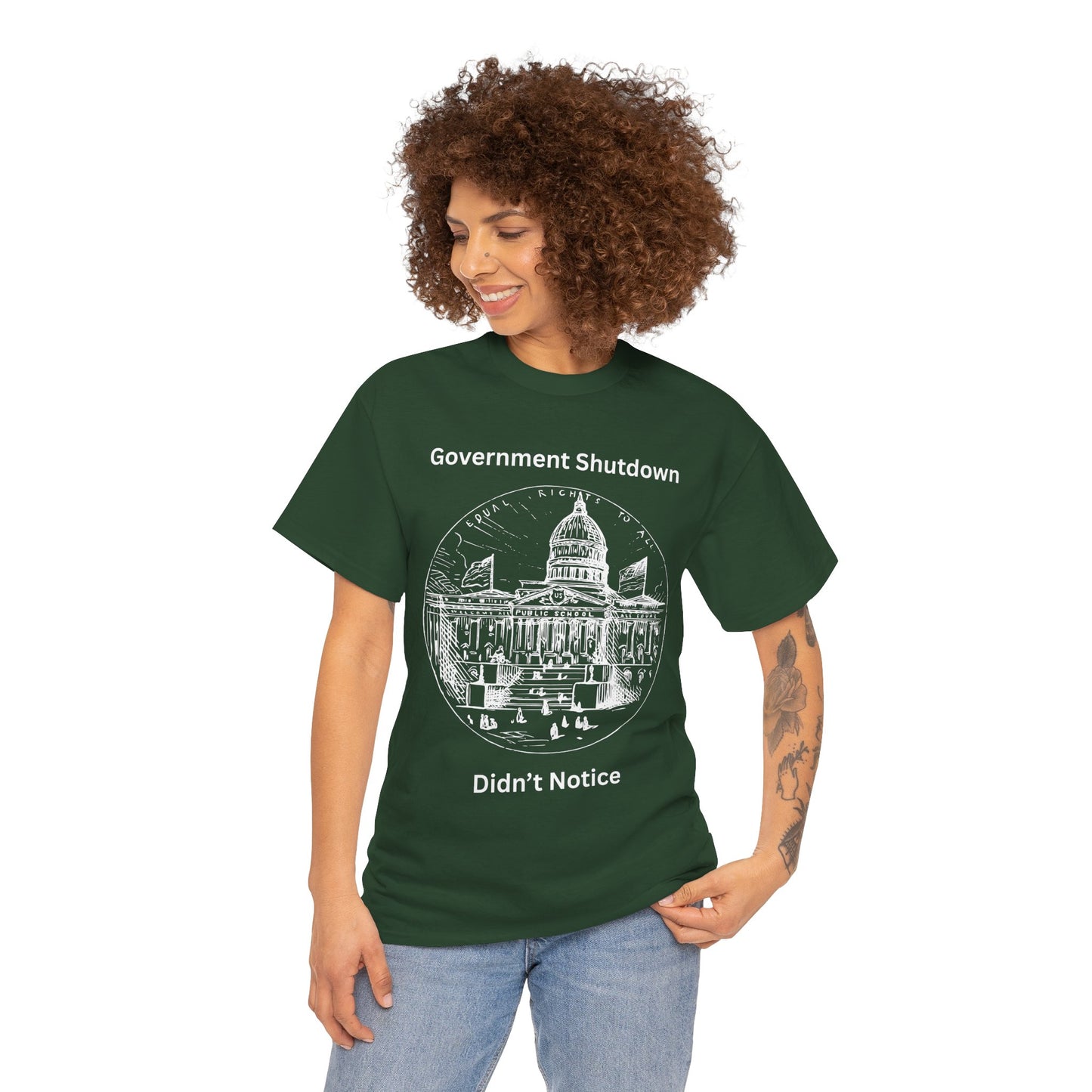 Government Shutdown Didn't Notice T-Shirt — Capitol Graphic Political Humor Tee