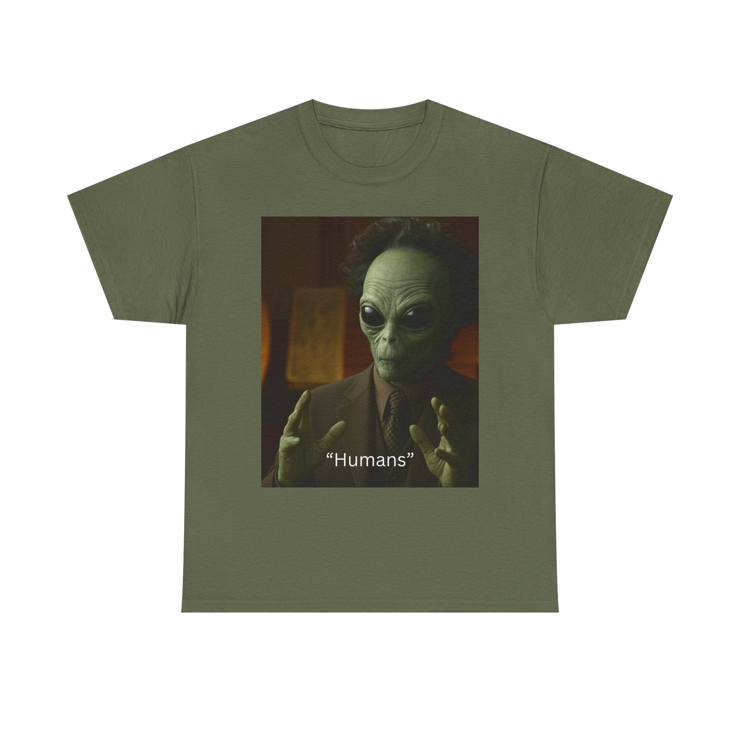 Alien Meme T-Shirt — 'Humans' Retro Funny Graphic Tee
