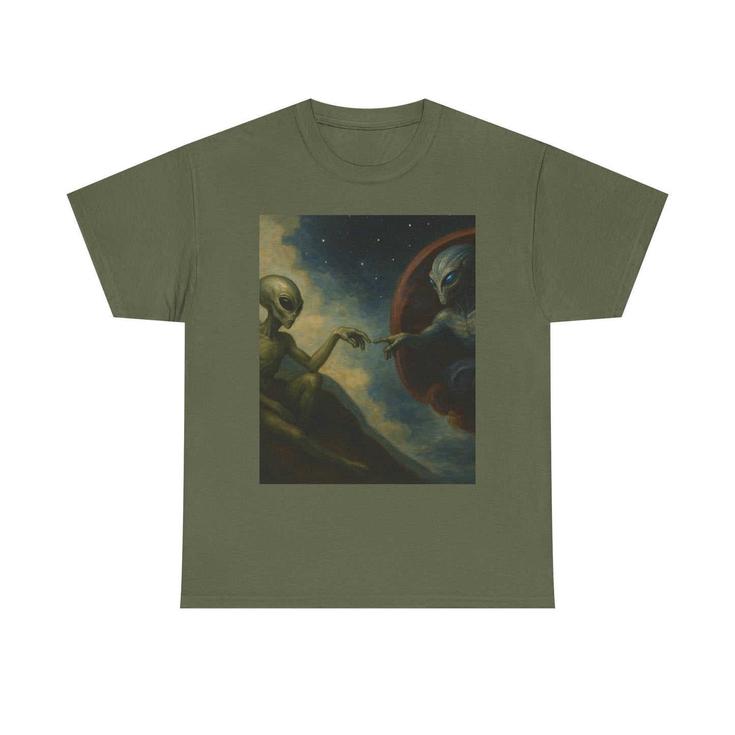 Alien Creation T-Shirt — Retro Cosmic Art Tee