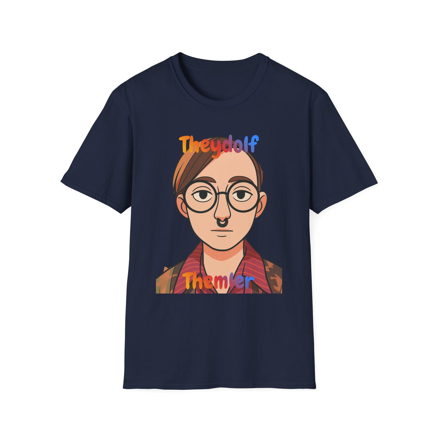 Pronoun Pride T-Shirt — They/Them Illustrated Portrait Tee
